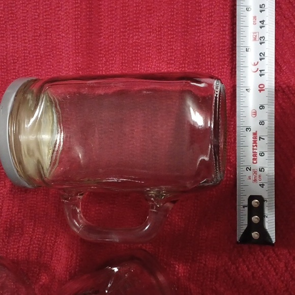 4- 18 oz glass jars with handles - Picture 6 of 6